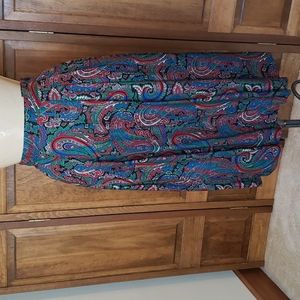 Pendleton Vintage Colorful Paisley Skirt Sz 6